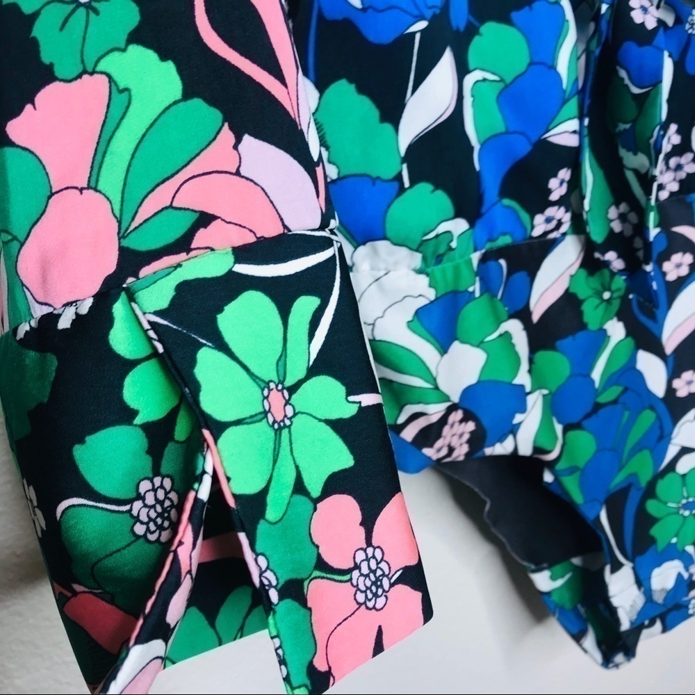 ZARA Floral Boho Retro Cutout Tie Front Bodysuit - Picture 9 of 16